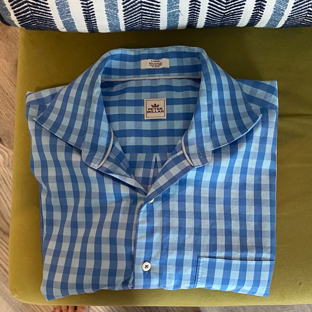 Peter Millar Blue Gingham Shirt - Picture 8 of 8